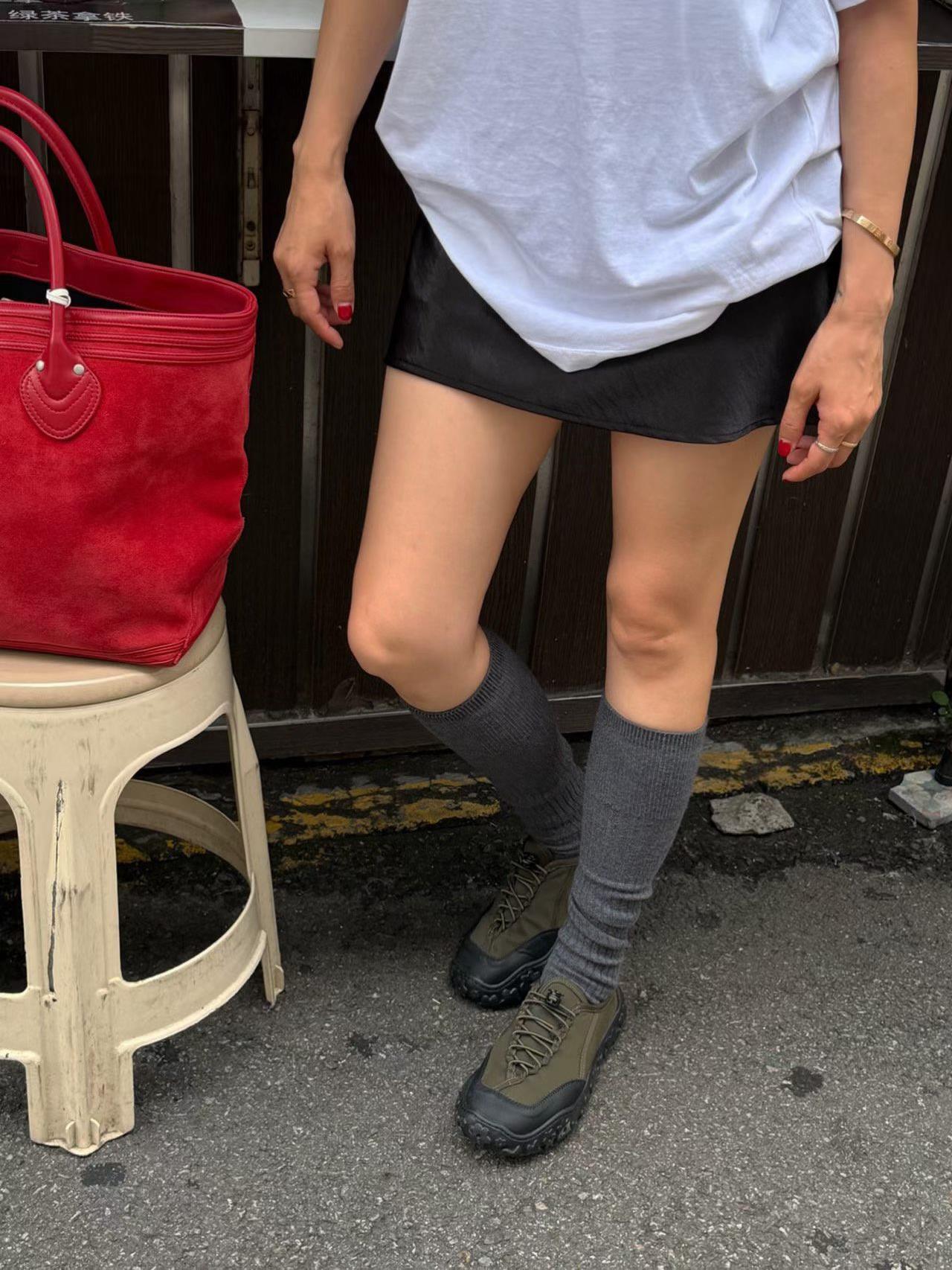 滾邊緞面褲裙